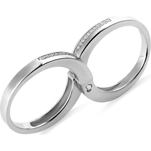 Personalized Infinity Couple Rings with Engraving Names Vintage Jewelry Customized Engagement Rings for Women Men Valentine Gift