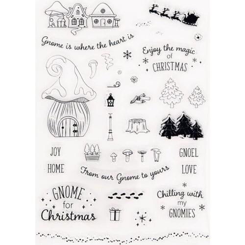 Christmas Celebrate Clear Stamps Transparent Seal 15x21cm Silicone Seal TPR Halloween Roller Stamps DIY Scrapbooking Cards