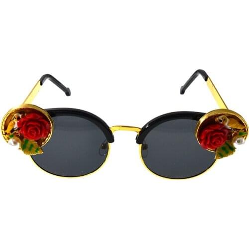 Oversized Crystal Sunglasses Women Luxury Brand Designer Retro Vintage Baroque Cateye Rhinestone Sun Glasses Shades