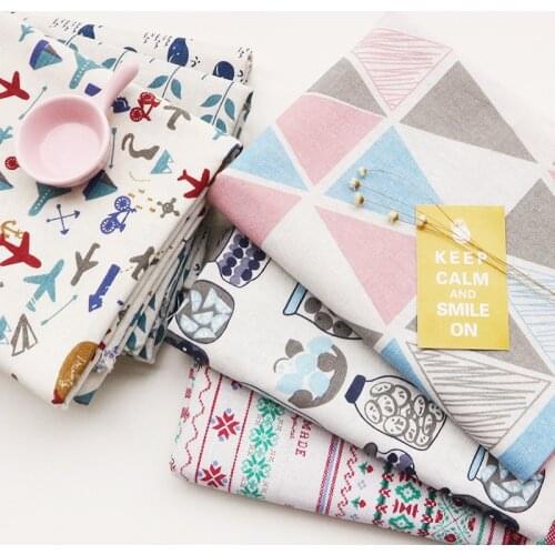 Cloth Curtain Northern Wind Table Lattice Anime Cartoon Printed Sofa Cover Fabric Cotton Linen By The Yard Designer Sewing