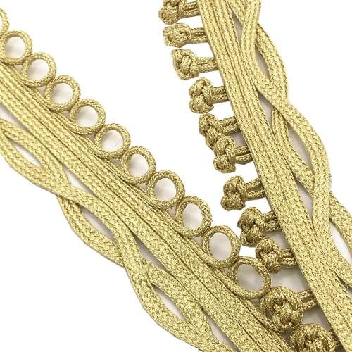 10X7CM Handmade Gold Uniform Knot Button Patch Decorative Baroque Frog Fastener Applique Patches For Clothing Parche AC1574