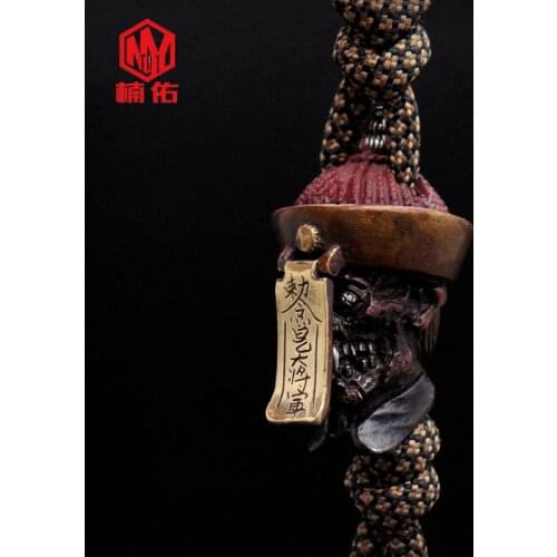 1pcs Chinese Culture Cadaver Skull Knife Beads Handmade EDC Umbrella Rope Multicolor Knife Beads DIY Pendant