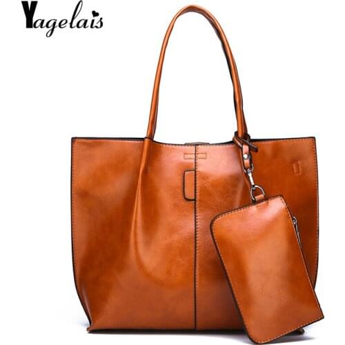 2pcs/set Women PU Leather Shoulder Bag Fashion High Quality Top-Handle Crossbody Female Casual Tote Wild Messenger Handbags