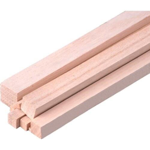 20pcs 3 to 10mm x25cm square wooden sticks Paulownia Pine rods/DIY toy accessories/Kids Hand Crafts Art/technology model parts