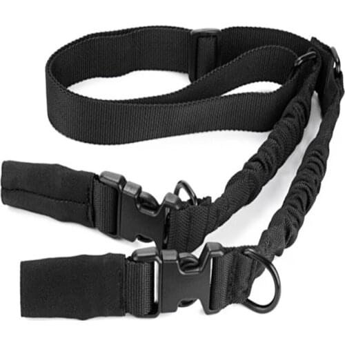 6pcs/Lot High Strength QD 1000D Nylon Two Point BUNGEE Rifle Sling Black
