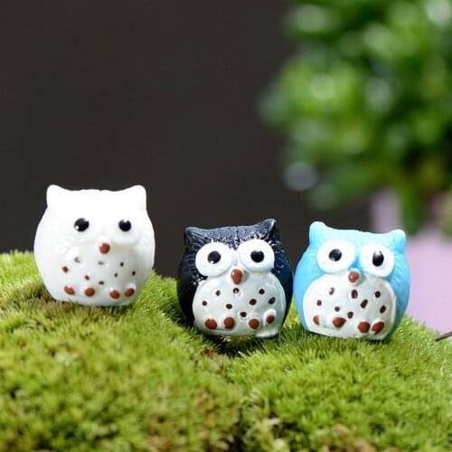 5 colors Owl Family Miniature Fairy Garden Home Houses Decoration Mini Craft Micro Landscaping Decor DIY Accessories