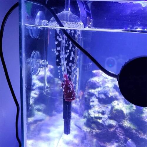 Aquarium Tank Air Bubbler Transparent Glass Water Cup with Air Stone Suction Cups Prevent Bubbles Splashes Sputtering