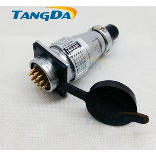 Tangda Aviation Plug connectors PLS28 P28 2 3 4 5 8 10 12 14 16 19 20 24 26 pin core 28mm square flange Socket 2p 5p 10pin