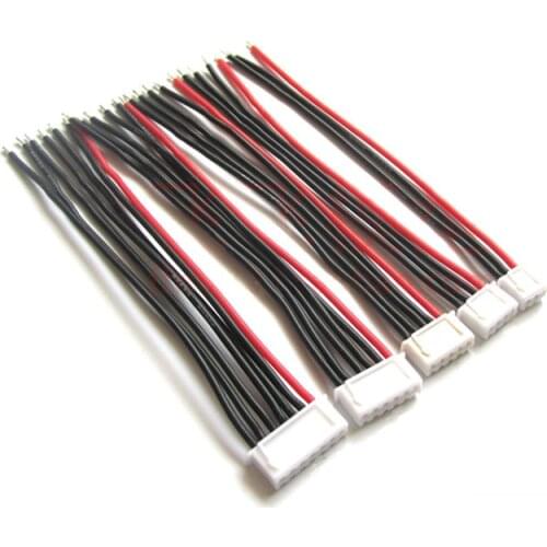 5PCS/Lot 10CM 2S 3S 4S 5S 6S 7S 8S Balance Charger Cable 22 AWG Silicon Wire JST XH Plug
