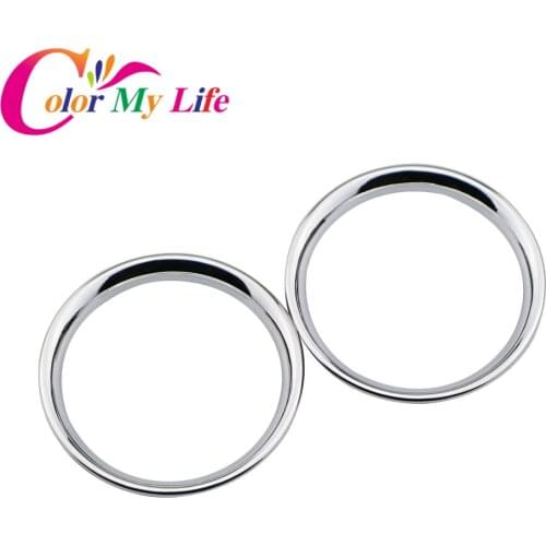 Color My Life Car Chrome Air Conditioning Vent Trim Cover Sticker for Nissan Sunny March 2011 2012 2013 2014 2015 2016 Parts