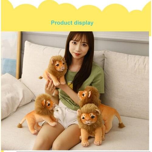 Childrens Simulation Lion Plush Toys Cute Stuffed Animal Dolls Rag Dolls Home Decoration Ornaments For Kids Child Toys Gifts