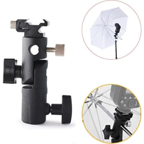 E Type Metal Flash Bracket Universal Hot Shoe Speedlite Umbrella Holder for Studio Light Stand Photo Studio Accessories
