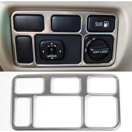 Mirror Head Light Lamp Control Switch Button Cover Interior Trim for Toyota Land Cruiser fj100 J100 LC100 LC105 Lexus LX470