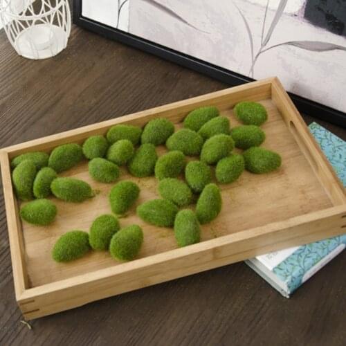 1 Bag artificial green moss ball fake stone simulation plant DIY decoration for shop window hotel home office plant wall decor