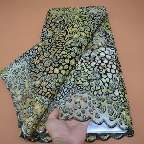 JNP High Quality Classic Elegant Embroidery Tule Squins Fabric Latest Tulle Africcan Lace Fabric for Wedding Dress 5yards