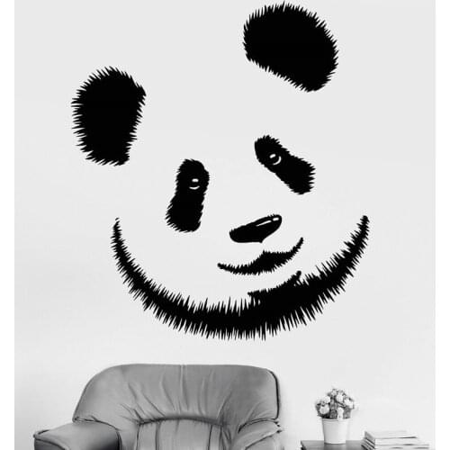 Chinese panda vinyl wall stickers cute panda portrait zoo kindergarten children room decoration decals unique gifts for kids D18