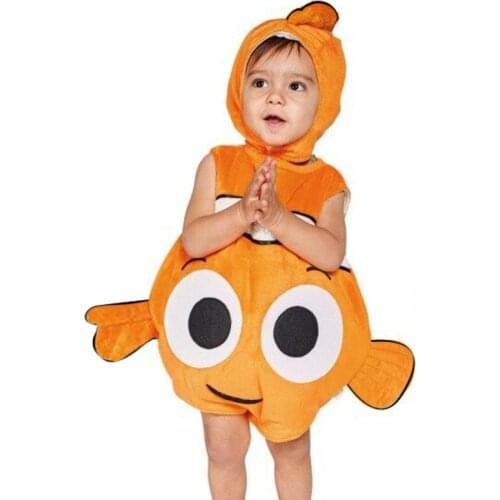 Animal Acting Funny Halloween Costume Romper Dress Little Cute Fish NEMO toddllers Cosplay
