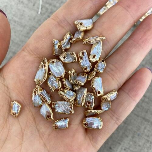 2Pcs Natural Freshwater Pearl Irregular Exquisite Pendant For Jewelry Making Charms DIY Necklace bracelet Earrings Accessory