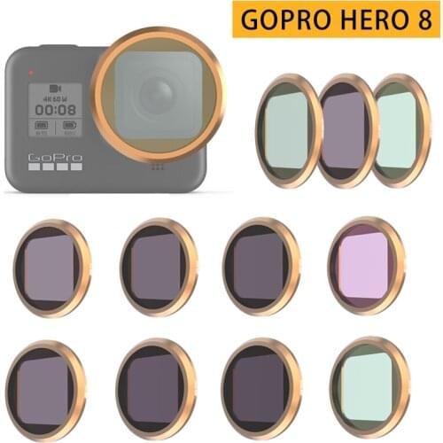Action Camera Lens Filter Kits CPL Star Anti-light damage UV ND4 ND8 ND16 filter For GoPro Hero 8 Black Sport camera Protector