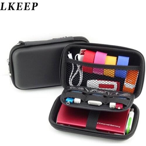 Women Cosmetic Bag Cosmetics Portable Earphone Cable USB Digital Gadgets Organizer Storage Makeup bag Suitcase Mobile Kit Box