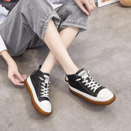 Double zipper small white shoes leather classic style womens shoes