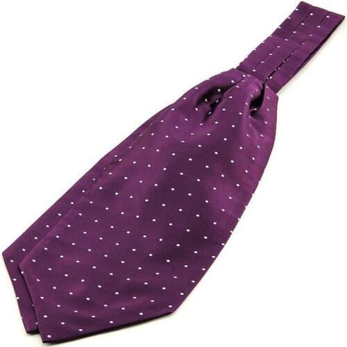 2020 Men Vintage Jacquard Polka Dot Wedding Formal Cravat Ascot Ties Suit Self British Gentleman Polyester Silk Neck Tie Paisley