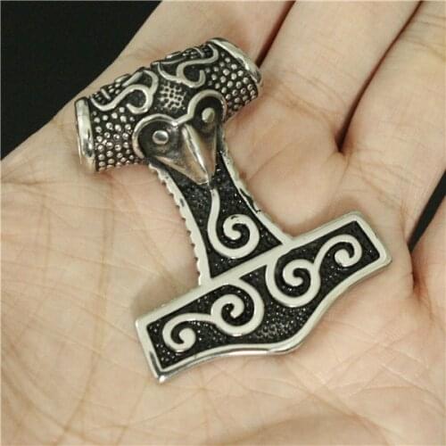 Newest Arrival Motor Biker Eagle Thor Hammer Pendant 316L Stainless Steel Fashion Heavy Hammer Pendant
