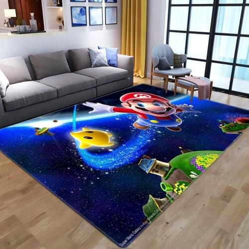 Neww Cartoon 3D Anime Super Mario Pattern Carpets for Living Room Bedroom Area Rugs Kids play Floor Mats Child Game Large Carpet