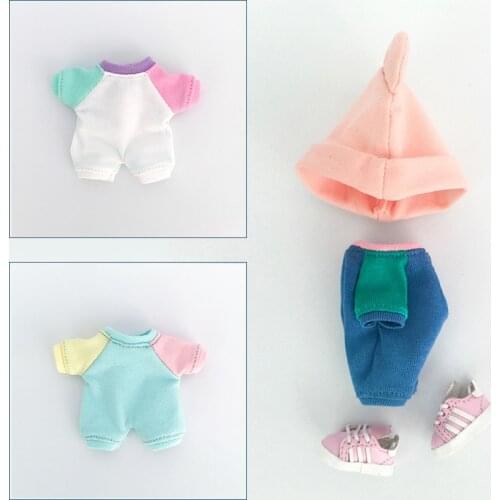 Ob11 baby clothes bjd doll climbing clothes Jumpsuit pants Fit for obitsu11 ,molly ,pd9 ,gsc Hat shoes 1/12bjd doll clothes