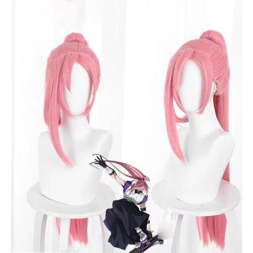 Anime SK∞ Cherry Blossom Cosplay Wig Long Straight Pigtail Pink Ponytail Heat Resistant SK8 the Infinity SKEight Halloween party