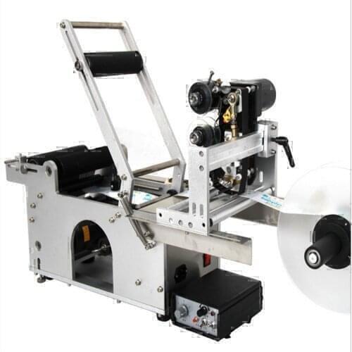 Newest MT-50D Semi-automatic round jar sticker labeler machine with date coder round bottle