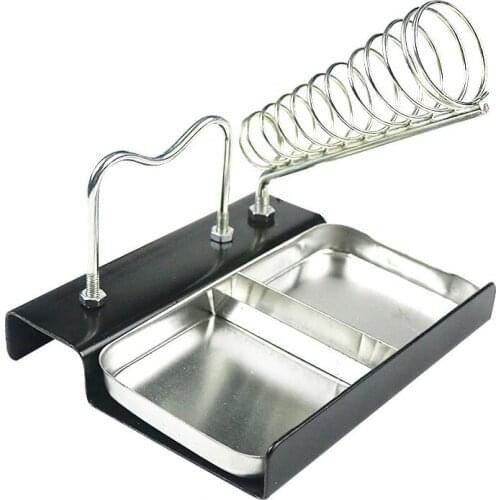 Portable Metal Soldering Iron Bracket Soldering Stand Metal Base Holder Spring Type Support Station