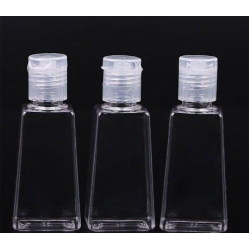 Portable travel empty bottle container refillable shampoo shower gel cosmetic bottle with lid squeeze type
