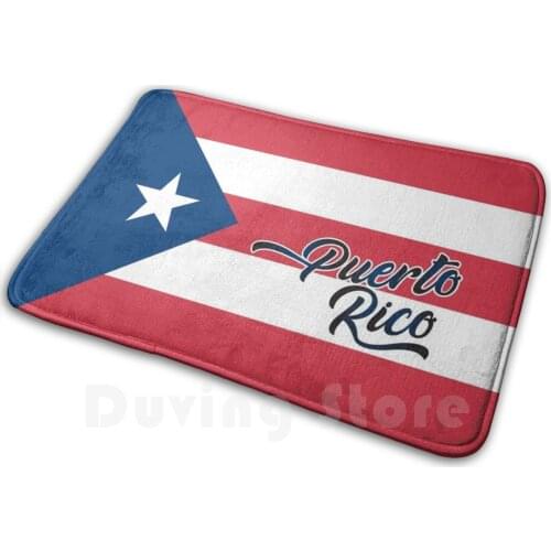 Puerto Rico Flag Carpet Mat Rug Carpet Anti-Slip Floor Mats Bedroom Puertoricobandera Flag Puertorico Puertorican Bandera