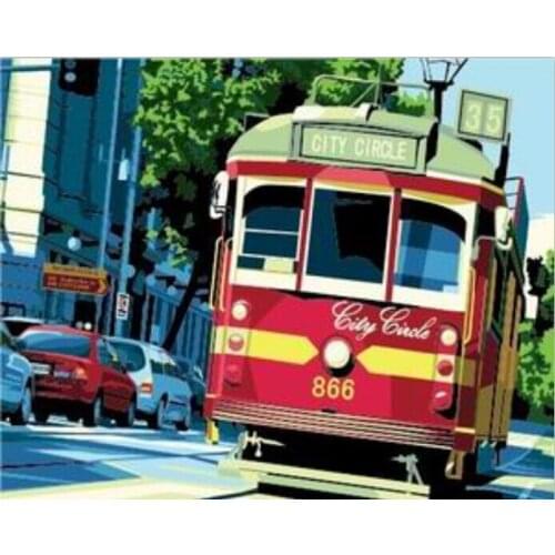 DRAWJOY Landscape Framed Pictures DIY Painting By Numbers Painting & Calligraphy Acrylic Painting On Canvas GX6030 40*50cm