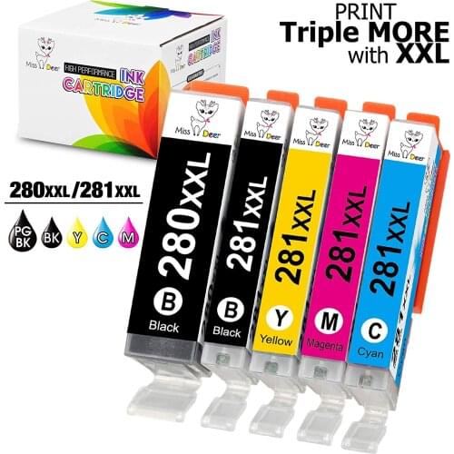 Compatible Ink Cartridge Replacement for Canon PGI-280 CLI-281 for Pixma TR7520 TR8520 TS6120 TS6220 TS8120 TS8220 TS9120