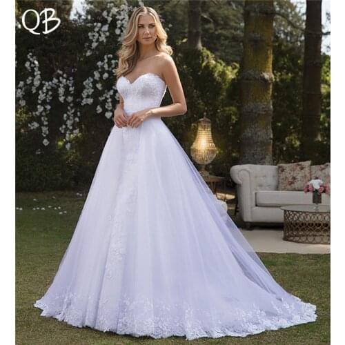 Vestido de Noiva 2019 New Wedding Dresses Mermaid Detachable Skirt Lace Beading Tulle Formal Elegant Sexy Wedding Gown SF29