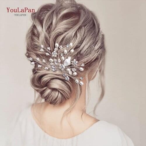 TOPQUEEN HP103 Bride Hair Jewelry Wedding Tiara Wedding Clips Wedding Headwear Bridal Hair Pins Wedding Hair Accessories