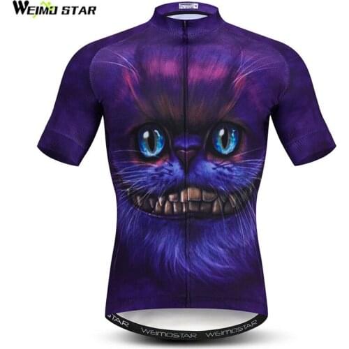 Weimostar 3D Printing Cycling Jersey Short Sleeve Men Summer Quick Dry Cycling Clothing Mountain Bike Jersey Shirt Bicycle Wear