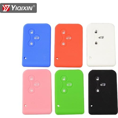 YIQIXIN 3 Button For Renault Clio Logan Megane 3 4 2 Koleos Grand Scenic Espace Remote Silicone Rubber Car Key Cover Case Shell
