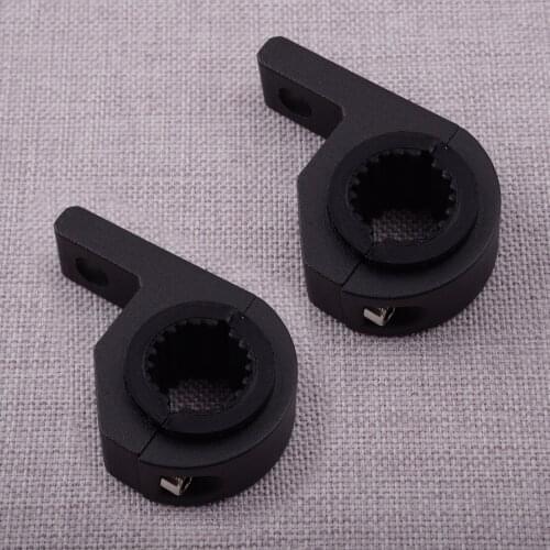 2Pcs Horizontal Bar Tube Clamp Spotlight Headlight Light Mounting Bracket Holder Black Fit for Motorcycle Truck Boat