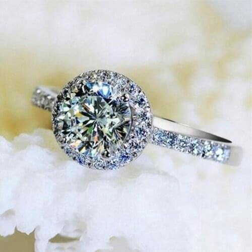 Enternity Gift For Women Luxury Jewelry 925 Sterling Silver Round Cut White Clear 5A Cubic Zirconia Women Wedding Pave Band Ring