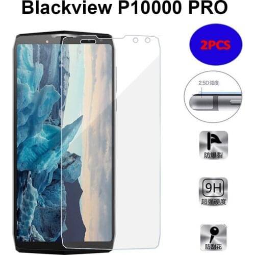 2PC Tempered Glass for Blackview P10000 PRO 5.99 Explosion-proof Protective Film Screen Protector for P10000 PRO Case Smartphone