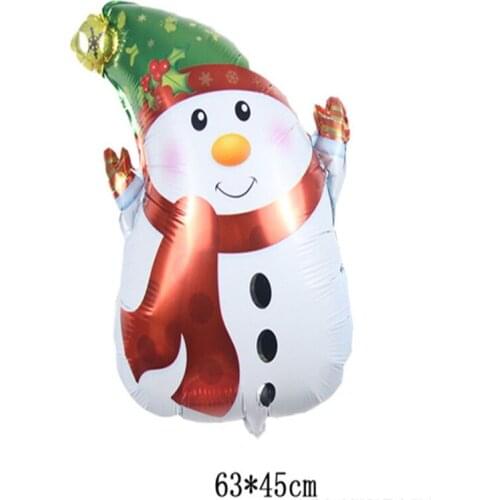 20pcs 84x39cm Santa Claus aluminum foil balloon walking stick Santa chrismas day balloon