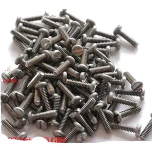 4pcs M2.5 Titanium screw Cylinder head One word DIN84 pure titanium GR2 4mm-10mm Length