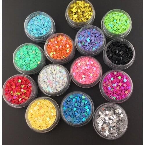 500gram mix color or you pick Star Sequin Confetti Sprinkles Stars Glitter Fake Toppings Micro Stars AB 3mm Nail Art
