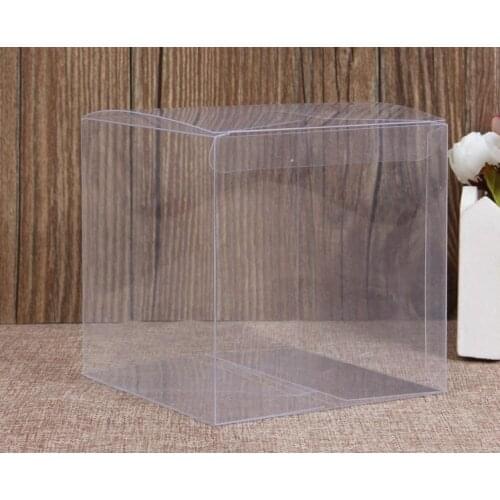 500pcs 9*9*9cm clear plastic pvc box packing boxes for gifts/chocolate/candy/cosmetic/crafts square transparent pvc Box SN2042