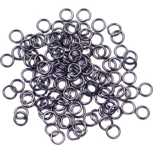 500Pcs Open Jump Rings Gunmetal Round Alloy Fashion Jewelry DIY Findings 5x0.7mm