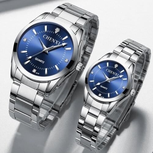 6 Kinds of Fashion Colors CHENXI CX021B Brand Relogio Luxury Mens Womens Casual Watch Waterproof Couple Rhinestone Watch Gift