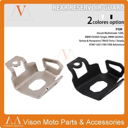 Motorcycle Accessories Rear Brake Fluid Reservoir Guard Cover Protect For BMW F650GS F 650GS Ducati KTM 1150 1190 1290 Adventure